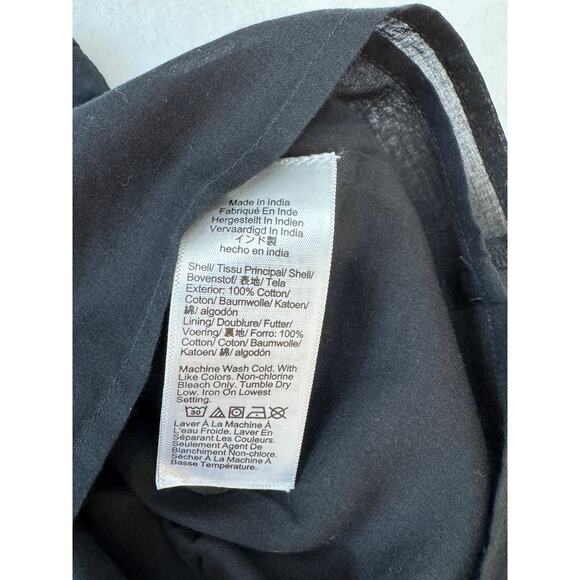 J Crew Black Top Sleeveless Tank Ruffled Shell Cropped Blouse M NWT - Picture 8 of 8